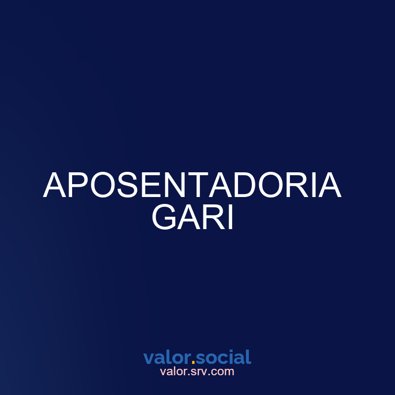 Aposentadoria de Gari