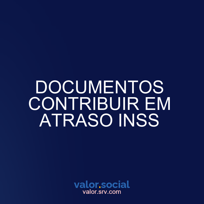 Os documentos contribuem para o INSS