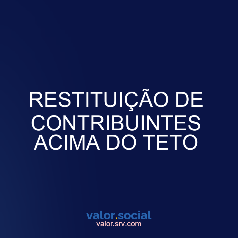 Restituição de contribuintes acima do telhado